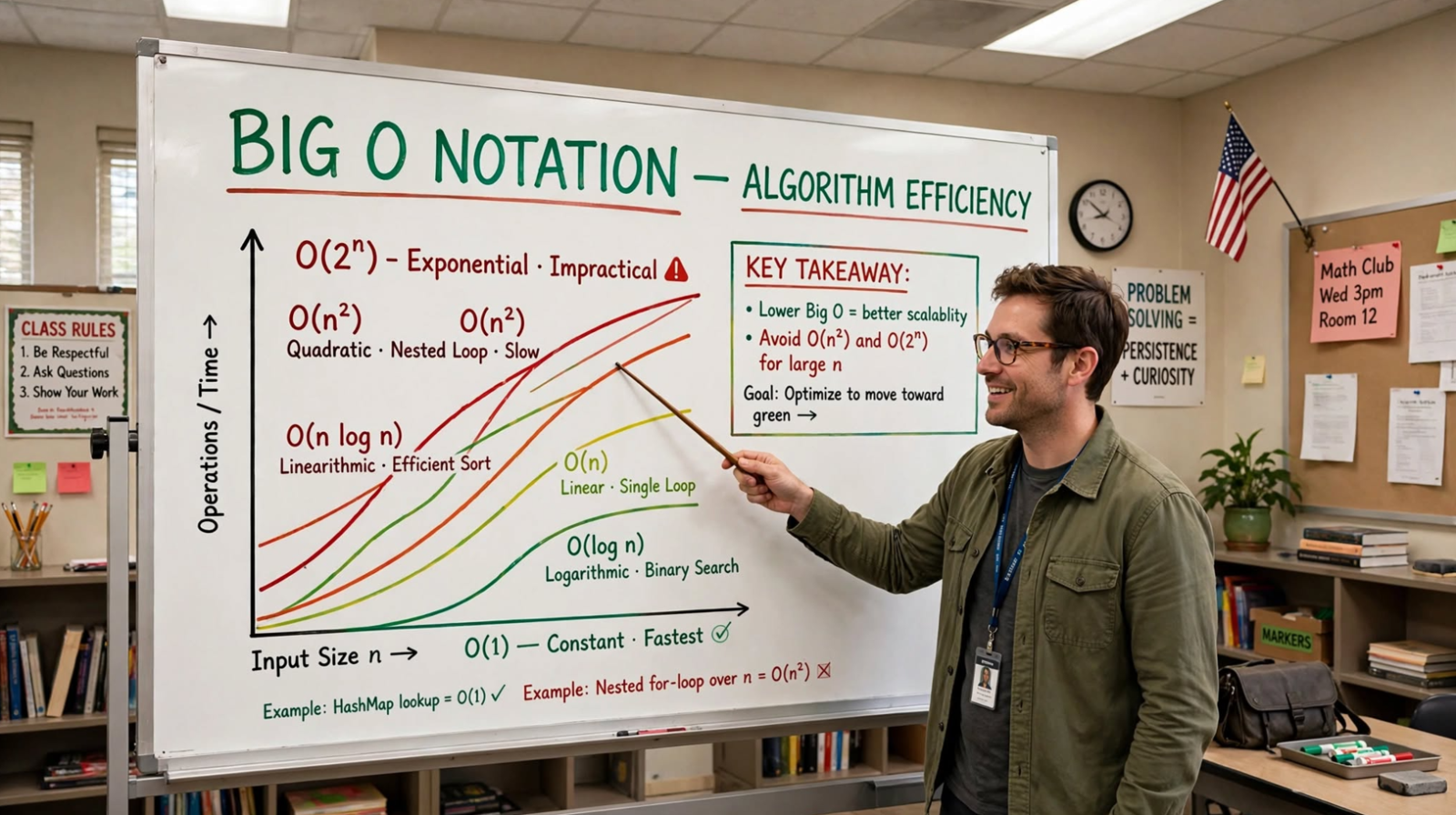 Learn Big O notation: definition, properties, common complexities, and practical examples. Master algorithm efficiency analysis.