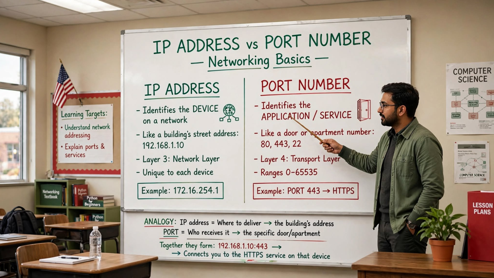 Learn the difference between IP addresses and port numbers. Master byte order conversion, socket address setup, and network communication.