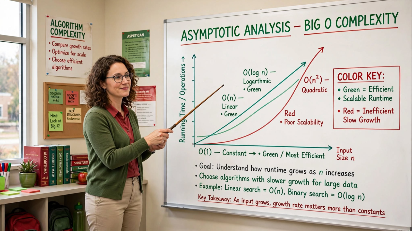 Learn asymptotic analysis: Big-O notation, growth rates, machine independence, and limitations. Master algorithm comparison techniques.