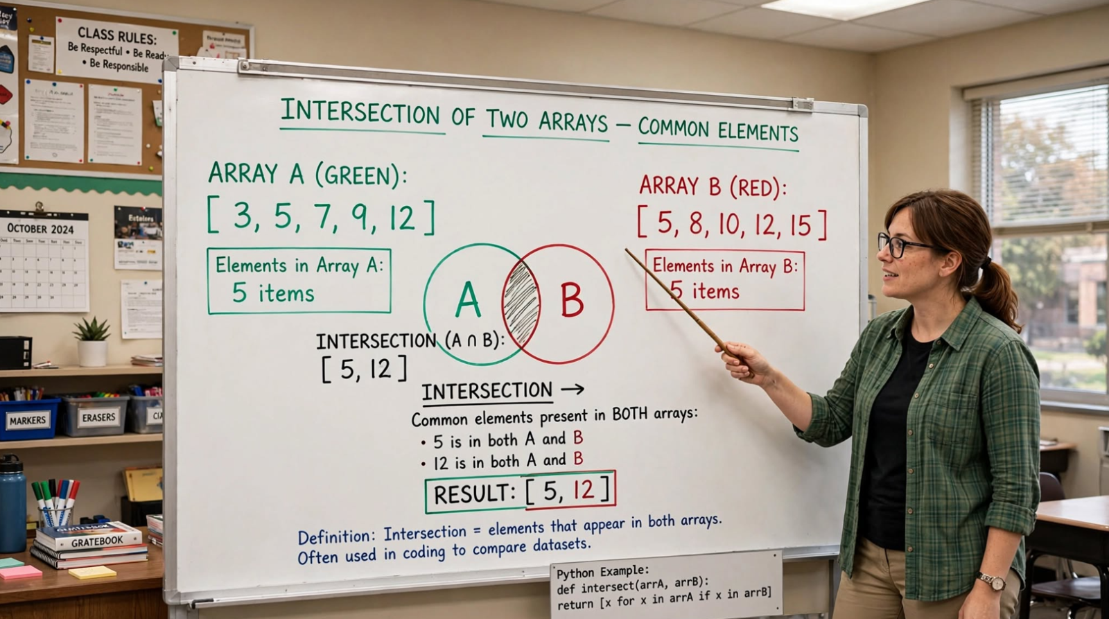 Learn to find unique intersection of two arrays in C: naive, nested+hash, two-set, and optimal one-set O(n+m) approaches with code examples.