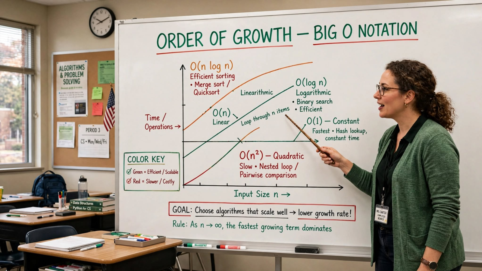 Learn order of growth in algorithms: growth rates, comparison, finding complexity, and practical examples. Master algorithm efficiency analysis.