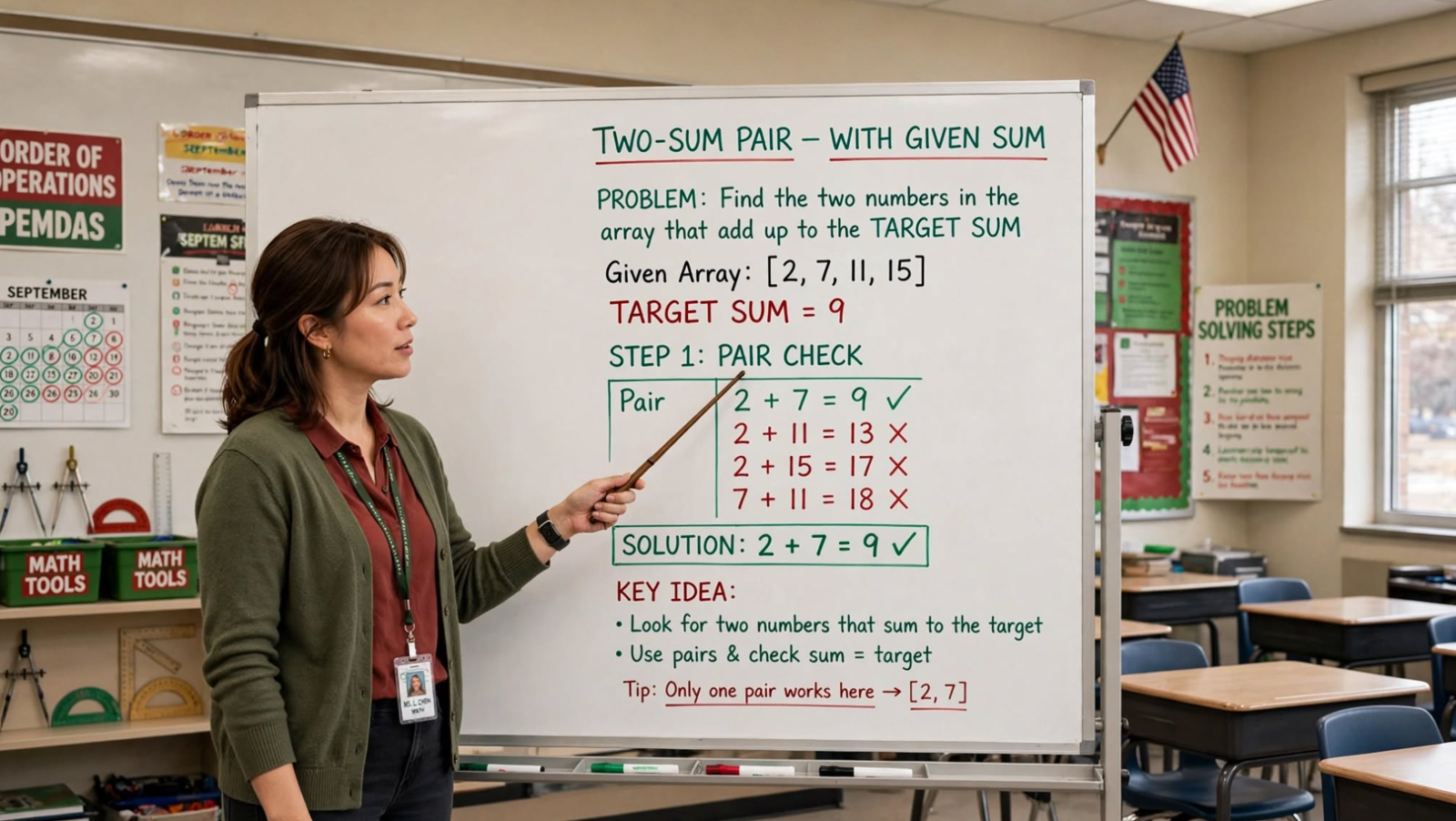 Learn Two Sum in C: naive O(n²), sort+binary O(n log n), two pointers, and hash set O(n) approaches with complete code examples and edge cases.